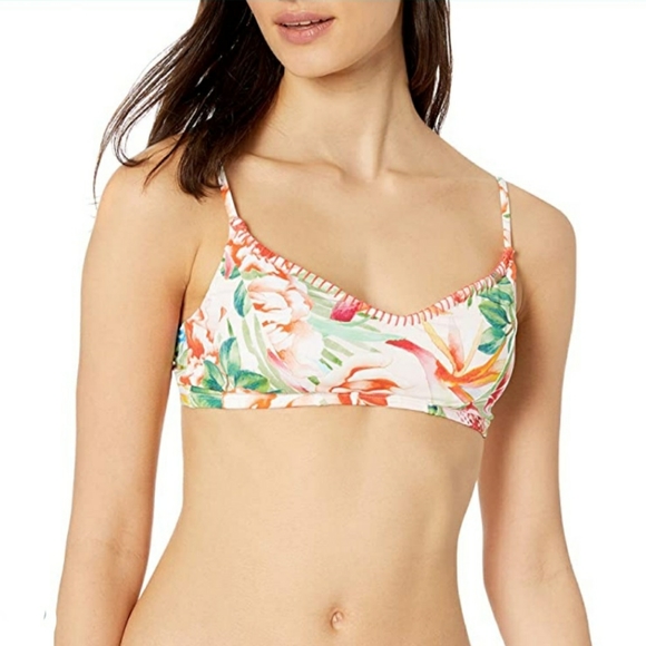 Lucky Brand Sunny San Diego Bralette 2 Piece Floral Swimsuit Set - Picture 3 of 6